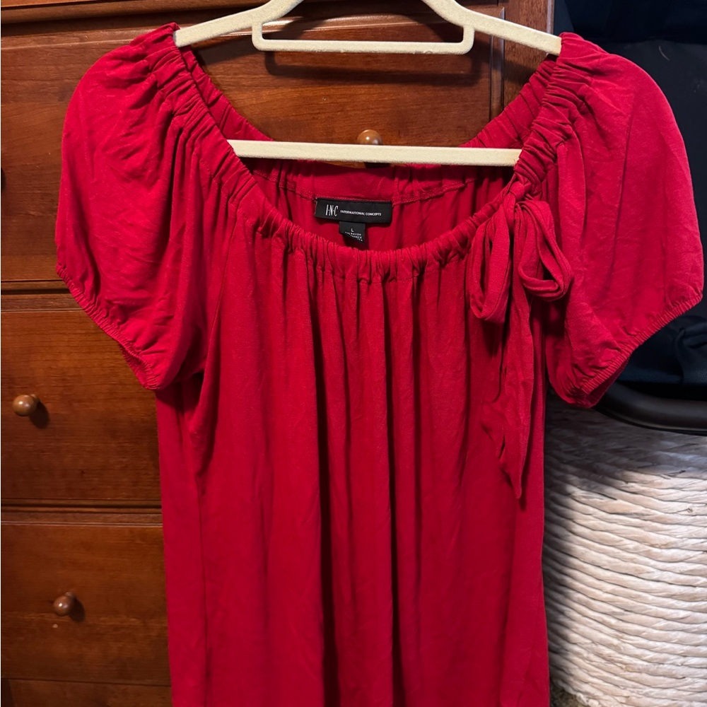 INC International Concepts Red Top Great for Valentine's Day!